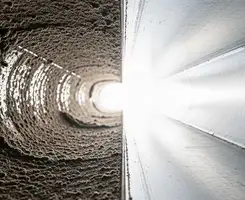 air duct cleaning services showing interior duct system inspection and cleaning in Jacksonville, FL
